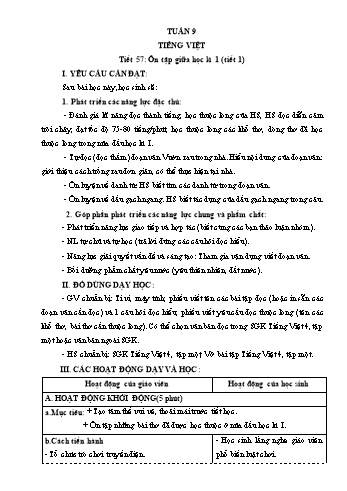 Giáo án các môn Khối 4 - Tuần 9