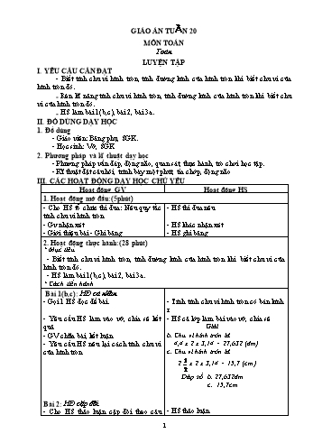 Giáo án các môn Khối 5 - Tuần 20