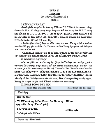 Giáo án các môn Khối 5 - Tuần 27