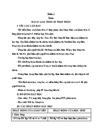 Giáo án các môn Khối 5 - Tuần 7