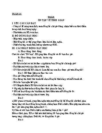 Giáo án các môn Lớp 1 - Tuần 35