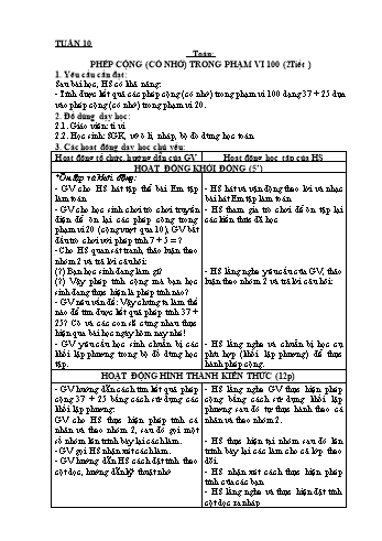 Giáo án các môn Lớp 2 - Tuần 10