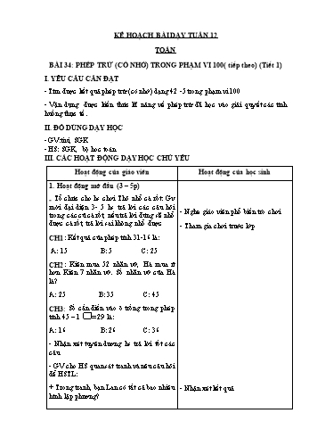 Giáo án các môn Lớp 2 - Tuần 12