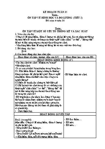 Giáo án các môn Lớp 2 - Tuần 35
