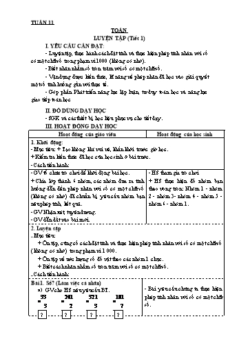 Giáo án các môn Lớp 3 - Tuần 11