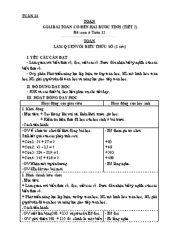 Giáo án các môn Lớp 3 - Tuần 13 - Phạm Thị Hồng Vân