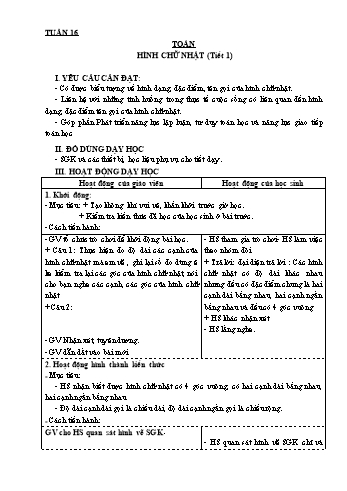 Giáo án các môn Lớp 3 - Tuần 16