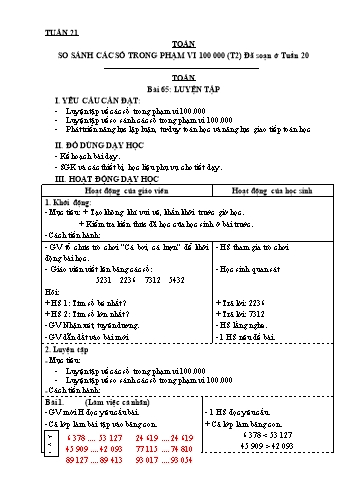 Giáo án các môn Lớp 3 - Tuần 21