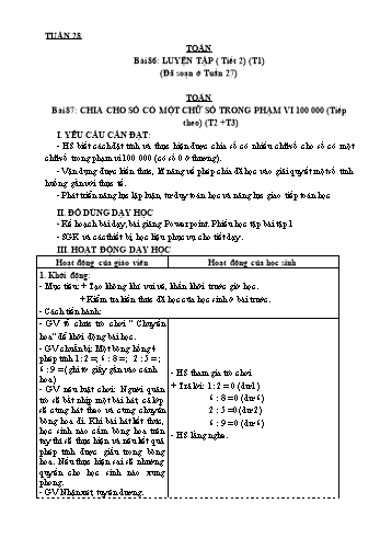 Giáo án các môn Lớp 3 - Tuần 28
