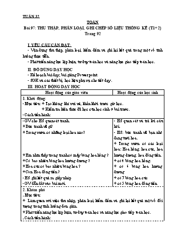 Giáo án các môn Lớp 3 - Tuần 32