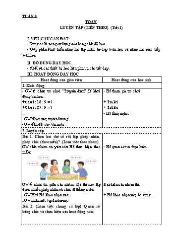 Giáo án các môn Lớp 3 - Tuần 9 - Phạm Thị Hồng Vân