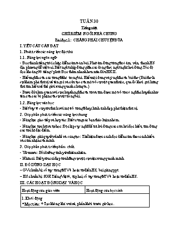 Giáo án các môn Lớp 4 - Tuần 30