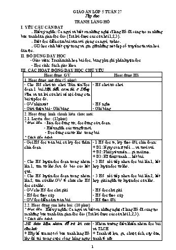 Giáo án các môn Lớp 5 - Tuần 27