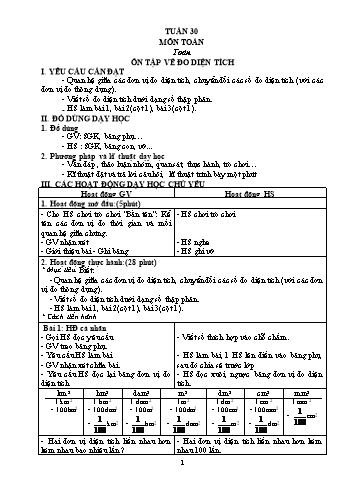 Giáo án các môn Lớp 5 - Tuần 30