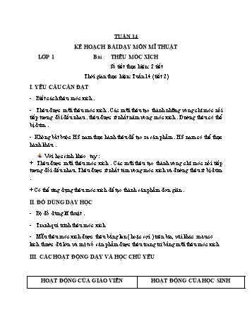 Giáo án Công nghệ 4+5 - Tuần 14