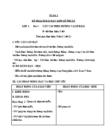Giáo án Công nghệ Lớp 4+5 - Tuần 3
