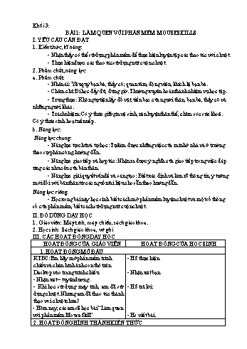 Giáo án môn Tin học Lớp 3+4 - Tuần 25