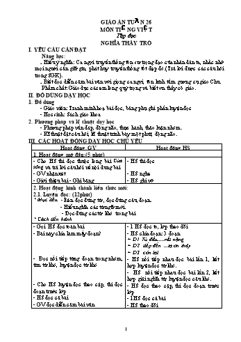 Giáo án Tiếng Việt + Toán 5 - Tuần 26