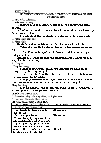 Giáo án Tin học Khối 3+4 - Tuần 25