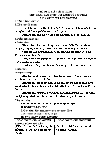 Giáo án Tin học Lớp 3+4 - Tuần 13