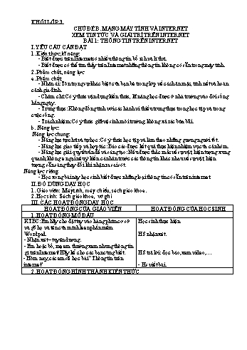 Giáo án Tin học Lớp 3+4 - Tuần 14