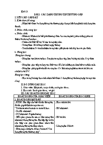 Giáo án Tin học Lớp 3+4 - Tuần 7