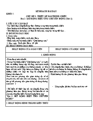 Giáo án Tin học Lớp 3+5 - Tuần 13