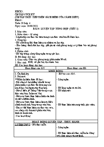 Giáo án Tin học Lớp 4+5 - Tuần 17