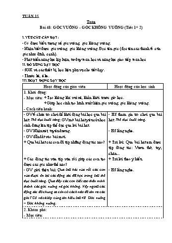 Giáo án Toán + Tiếng Việt 3 - Tuần 15