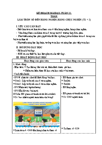 Giáo án Toán + Tiếng Việt 3 - Tuần 22