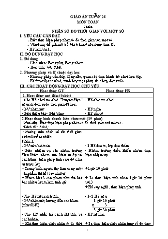 Giáo án Toán + Tiếng Việt 5 - Tuần 26