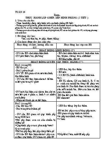 Giáo án Toán + Tiếng Việt Lớp 2 - Tuần 16
