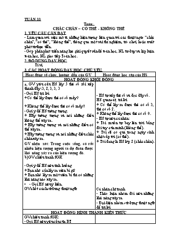 Giáo án Toán + Tiếng Việt Lớp 2 - Tuần 33