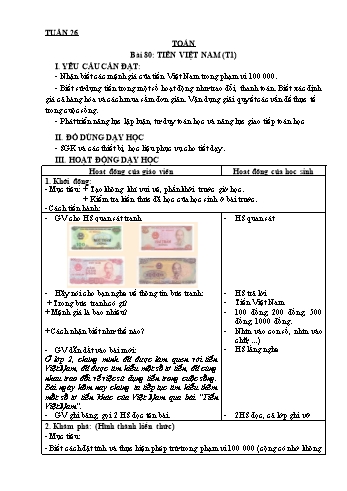 Kế hoạch bài dạy các môn Khối 3 - Tuần 26
