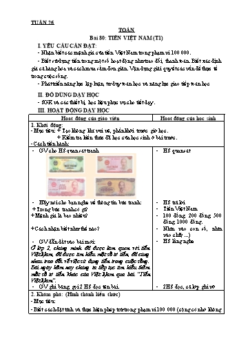 Kế hoạch bài dạy các môn Lớp 3 - Tuần 26
