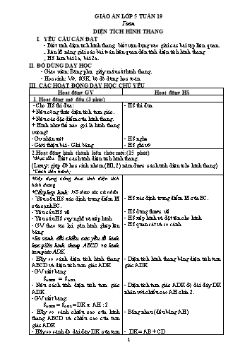 Kế hoạch bài dạy các môn Lớp 5 - Tuần 19